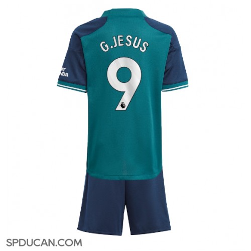 Dječji Nogometni Dres Arsenal Gabriel Jesus #9 Rezervni 2023-24 Kratak Rukav (+ Kratke hlače)